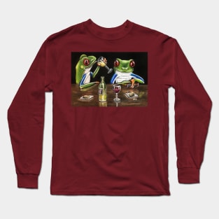 "Fine Wine" - Frogs After Five collection Long Sleeve T-Shirt